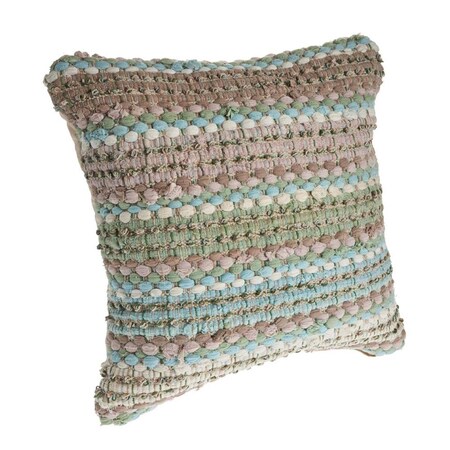 Lr Resources LR Resources PILLO07356GBEIIPL Verdant Weave Square Throw Pillow - Green & Blue PILLO07356GBEIIPL